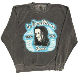 Team Sesh Bones "In Loving Memory" Graphic Crewneck Sweatshirt Merch Grey Large